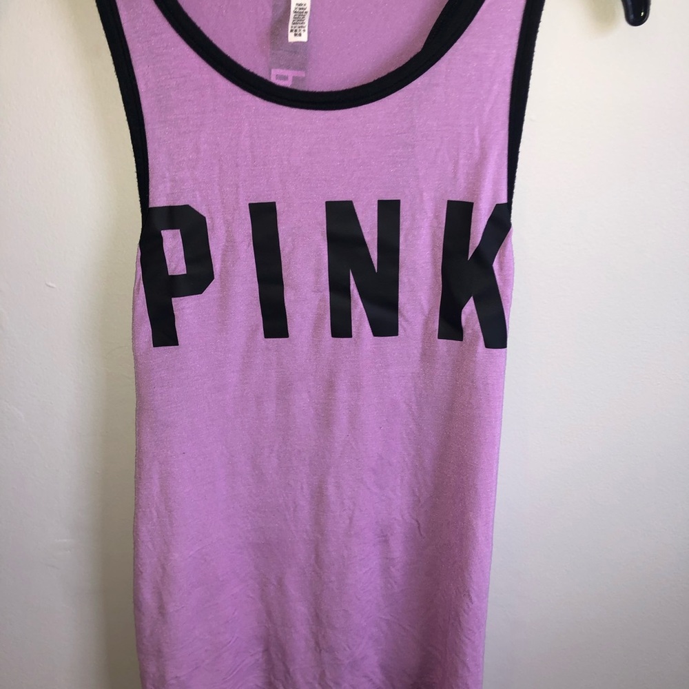 Purple PINK Victoria secret muscle tee top